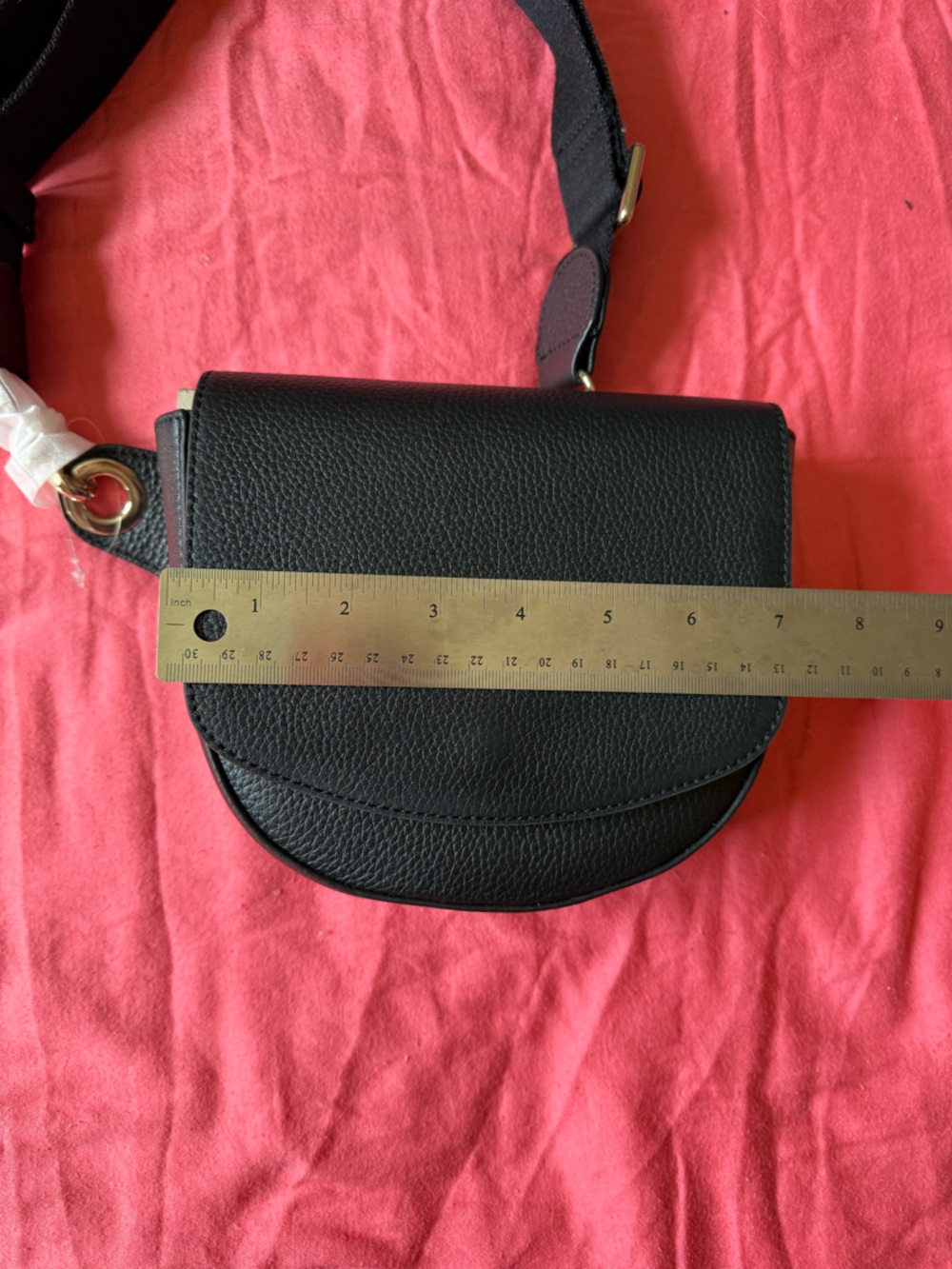 Saks Fifth Avenue Black Leather Crossbody Bag - Picture 13 of 14